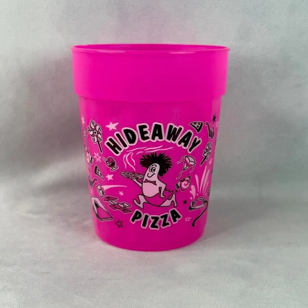 Pink 1990s Hideaway Pizza cup